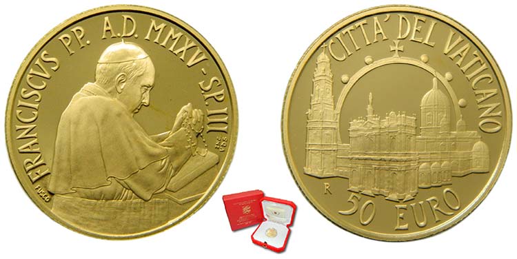 Vaticano, Francesco I, 50 Euro 2015 FDC